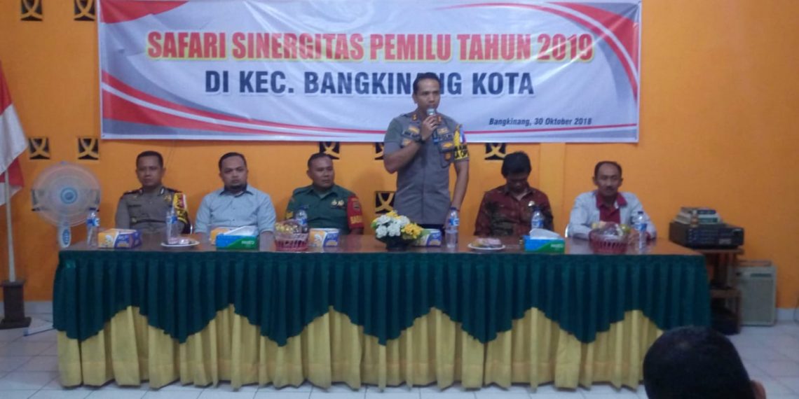 Kapolres Kampar Lakukan Safari Sinergitas Pemilu di Kec. Bangkinang Kota