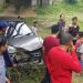 Kecelakaan Tunggal di Jalan Lintas Pekanbaru Bangkinang, Sebuah Mobil Terjun Kebawah Jembatan