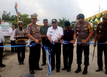 Plt. Bupati Bersama Forkopimda Kampar dan Dirlantas Polda Riau Lonching Bus Sekolah Gratis