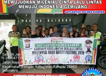 Satlantas Kampar Ajak Pelajar dan Masyarakat Sukseskan Millennial Road Safety Festival 2019