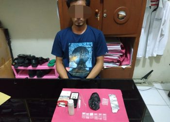 Pelaku Narkoba Diciduk Petugas di Pondok Tepi Sungai, Desa Sungai Jalau Kampar Utara