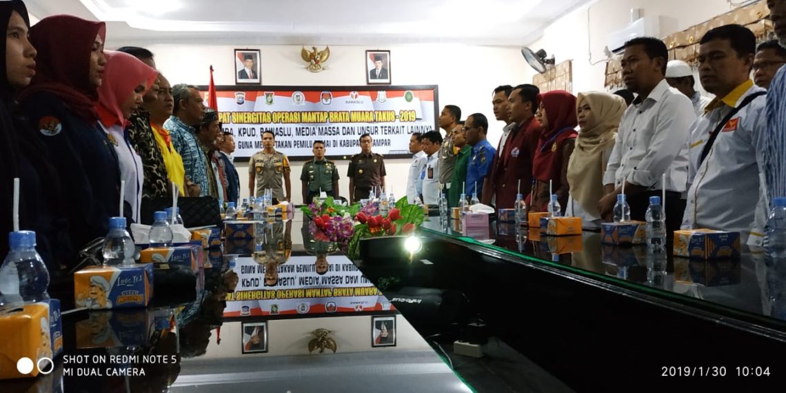 Forkopimda Kampar Gelar Rapat Sinergitas Pemilu di Makodim 0313/ KPR