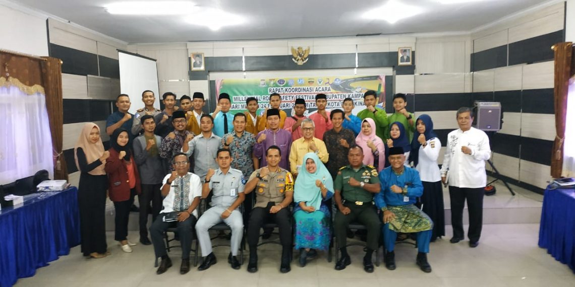 Satlantas Kampar Gelar Rapat Persiapan Acara Millennial Road Safety Festival 2019
