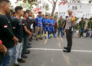 Satlantas Kampar Gelar Safety Ridding, Free Style Exsebisi dan Kumpul Komunitas Motor & Mobil