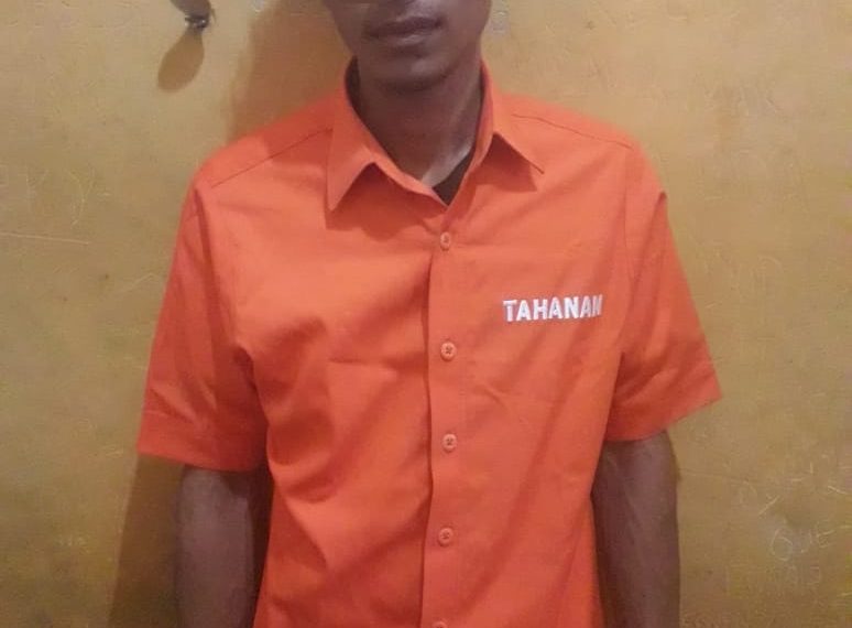 Tertangkap Tangan Maling Motor, Pelaku dibawa ke Polsek Tapung Hulu