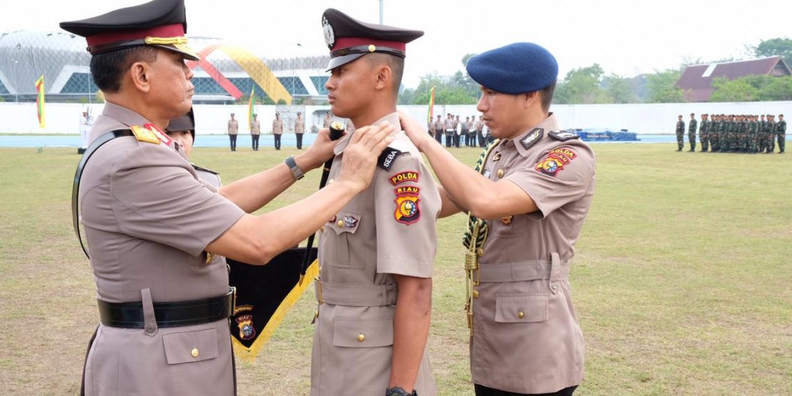 178 Lulusan Diktuk Bintara Polri (Perbatasan) Dilantik Kapolda Riau Pagi Tadi