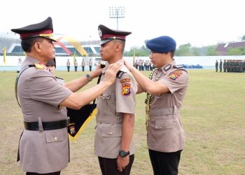 178 Lulusan Diktuk Bintara Polri (Perbatasan) Dilantik Kapolda Riau Pagi Tadi