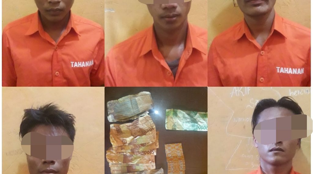 11 Pria Diamankan Polisi Saat Bermain Judi Di Barak PT. MAS Desa Danau Lancang