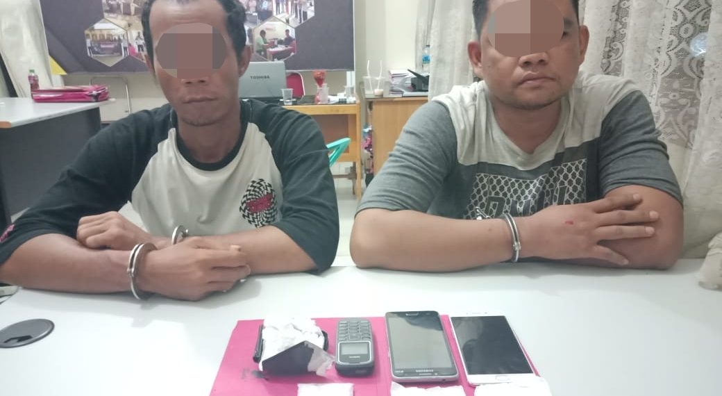 Polres Kampar Tangkap 2 Pelaku Narkoba Saat Bawa Shabu dari Pekanbaru ke Rohul
