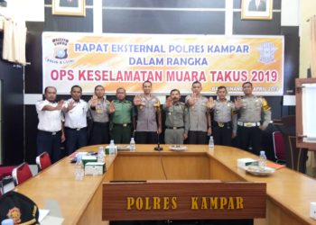 Kapolres Kampar Pimpin Rapat Eksternal Operasi Keselamatan Muara Takus 2019