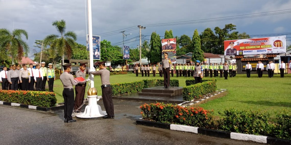 Waka Polres Pimpin Upacara Hari Kebangkitan Nasional tahun 2019 di Polres Kampar