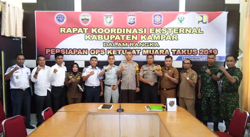 Polres Kampar Gelar Rakor Eksternal Persiapan Operasi Ketupat Muara Takus 2019