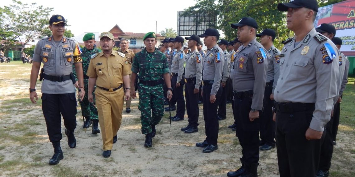 Kapolres Kampar Pimpin Apel Gelar Pasukan Operasi Ketupat Muara Takus 2019