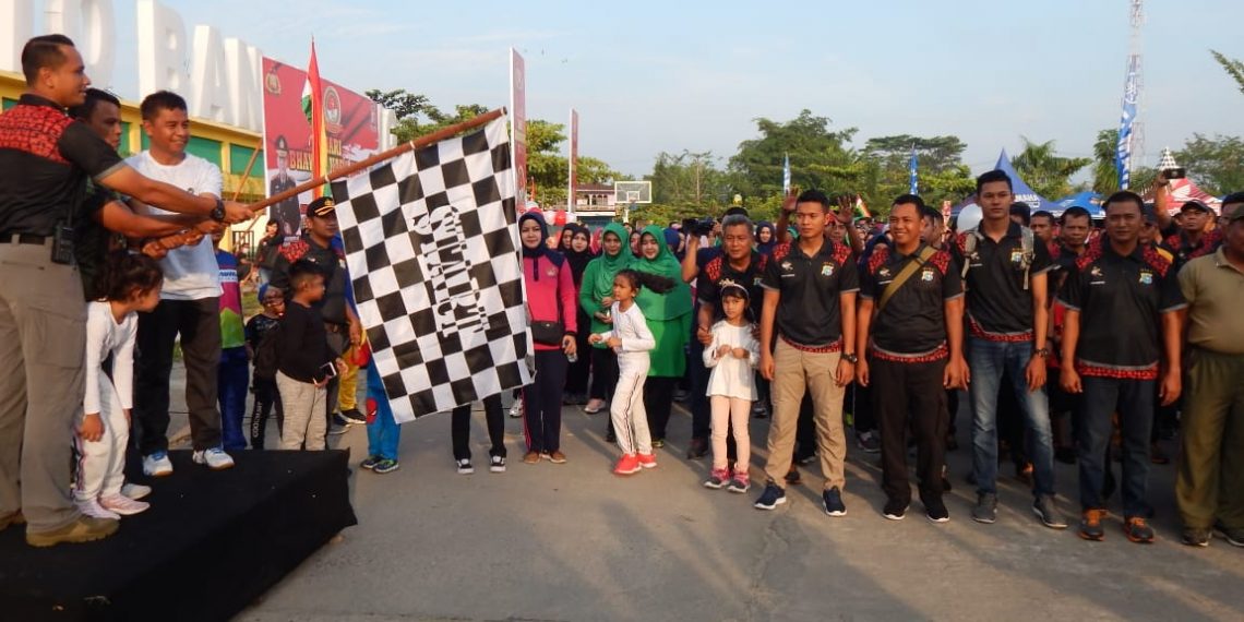 Polres Kampar Gelar Olahraga Bersama dan Bazar Jelang Hari Bhayangkara ke-73