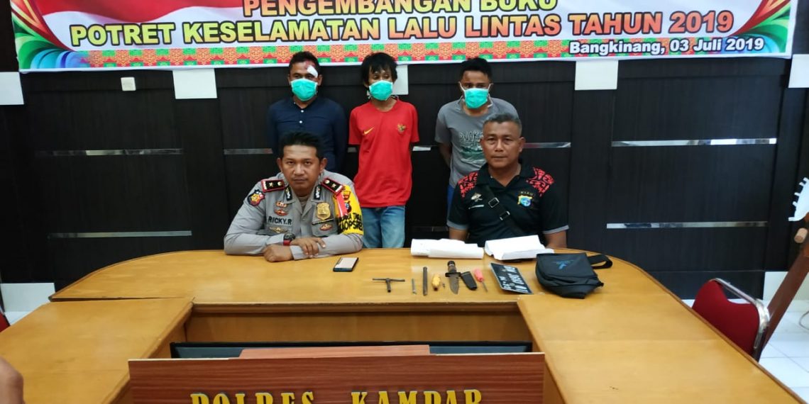 3 Gembong Curanmor Berhasil Diringkus Polsek Tambang