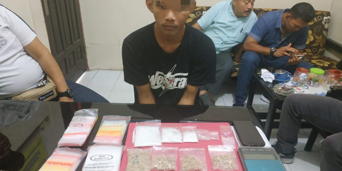 Resnarkoba Polres Kampar Gulung 4 Anggota Sindikat Narkoba di Wilayah Perhentian Raja