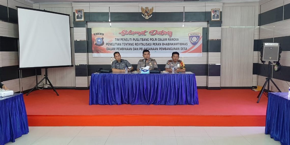 Tim Puslitbang Polri Kunjungi Polres Kampar dalam rangka Penelitian Revitalisasi Peran Bhabinkamtibmas