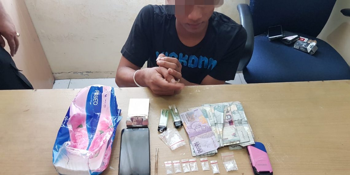 Seorang Pengedar Shabu Diciduk Polisi di Desa Kampung Pinang Perhentian Raja