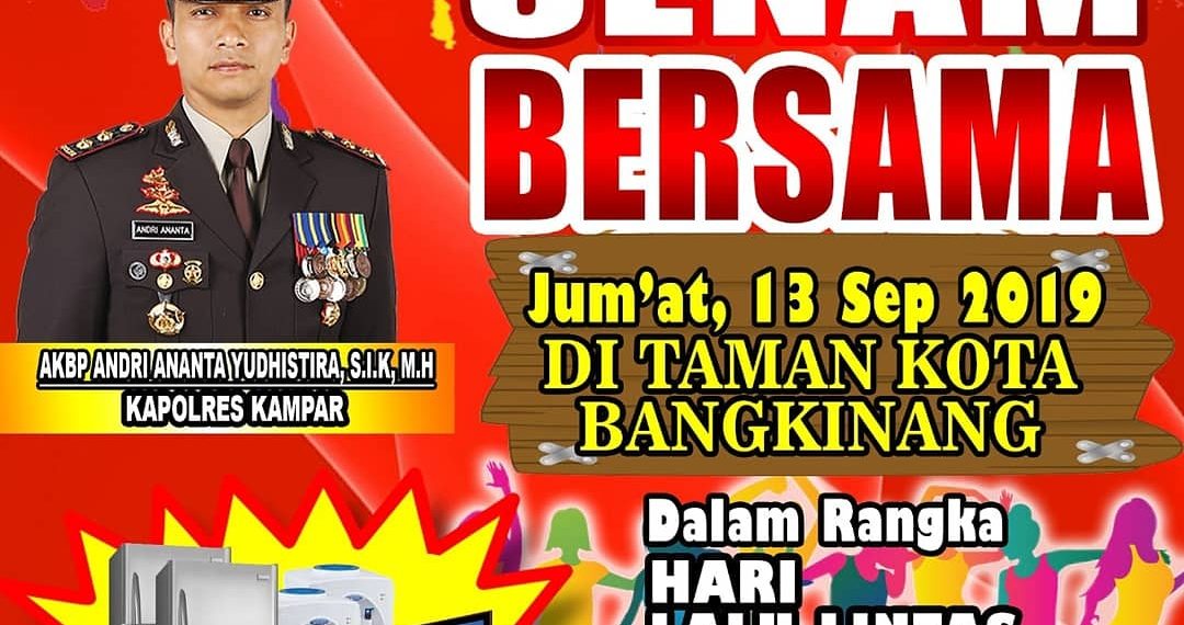 Meriahkan HUT Polantas ke-64, Satlantas Kampar Akan Gelar Olahraga Bersama di Taman Kota Bangkinang