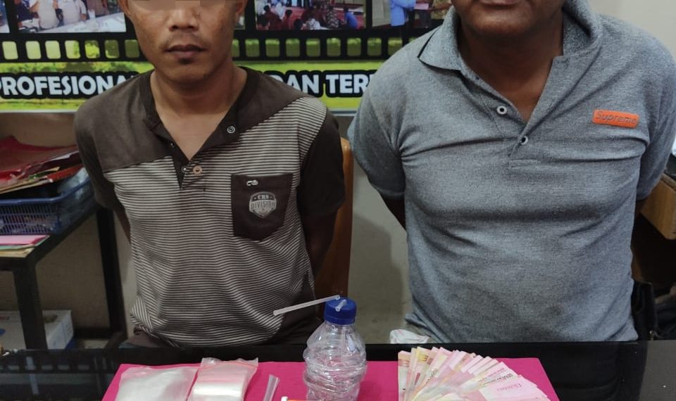 Polisi Tangkap 2 Warga Desa Ganting Salo, 13 Paket Shabu Milik Pelaku Diamankan Petugas