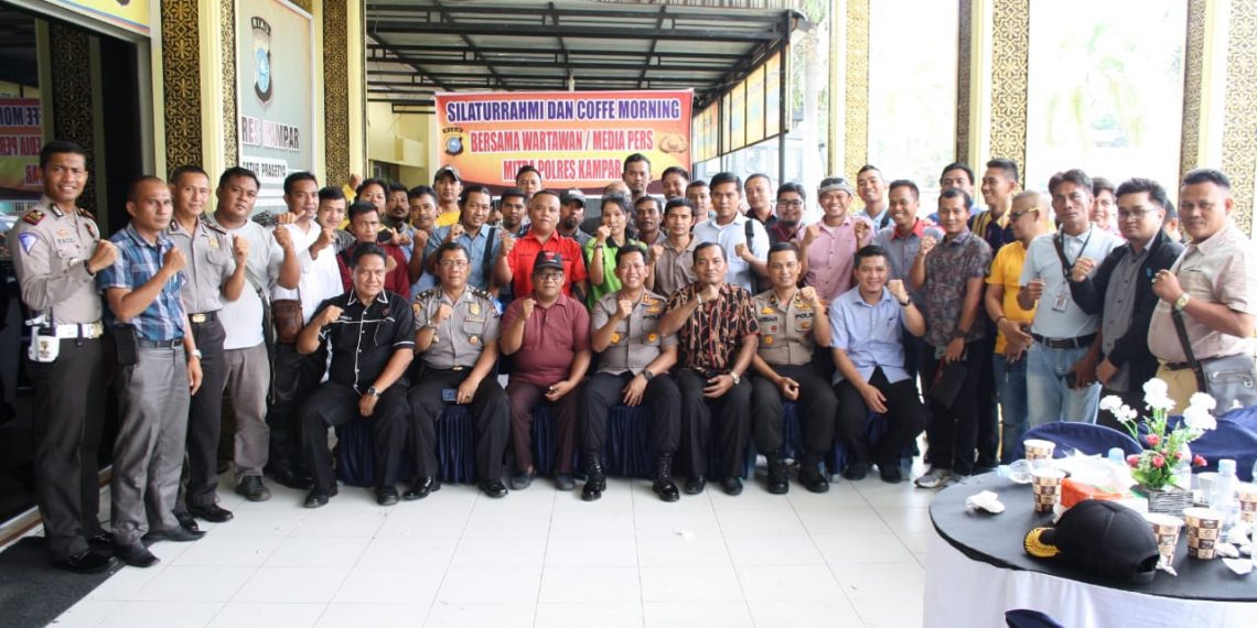 Kapolres Kampar Gelar Koffe Morning dan Silaturahmi Bersama Insan Pers