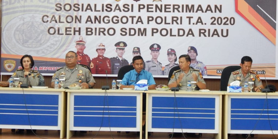 Biro SDM Polda Riau Gelar Sosialisasi Rekrutmen Polri kepada Pelajar di Kabupaten Kampar