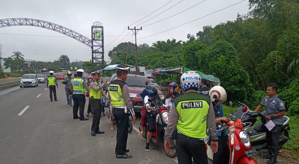 105 Pelanggar Terjaring Razia Ops Zebra yang digelar Polres Kampar Jumat Pagi