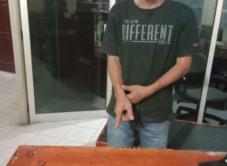Polsek Tapung Tangkap Seorang Pengedar Shabu di Wilayah Desa Kijang Rejo