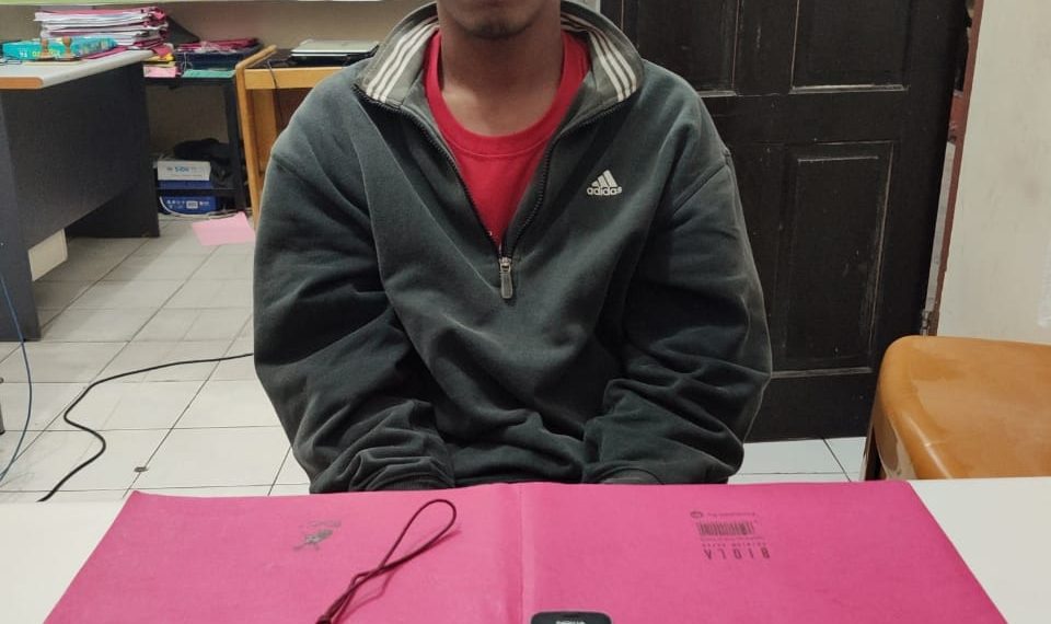 Seorang Kurir Shabu Diciduk Resnarkoba Polres Kampar di Desa Muara Mahat Baru Tapung