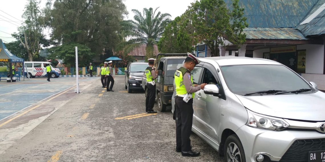 Gelar Razia Rutin Pagi Tadi, Satlantas Kampar Tilang Puluhan Pelanggar Kasat Mata