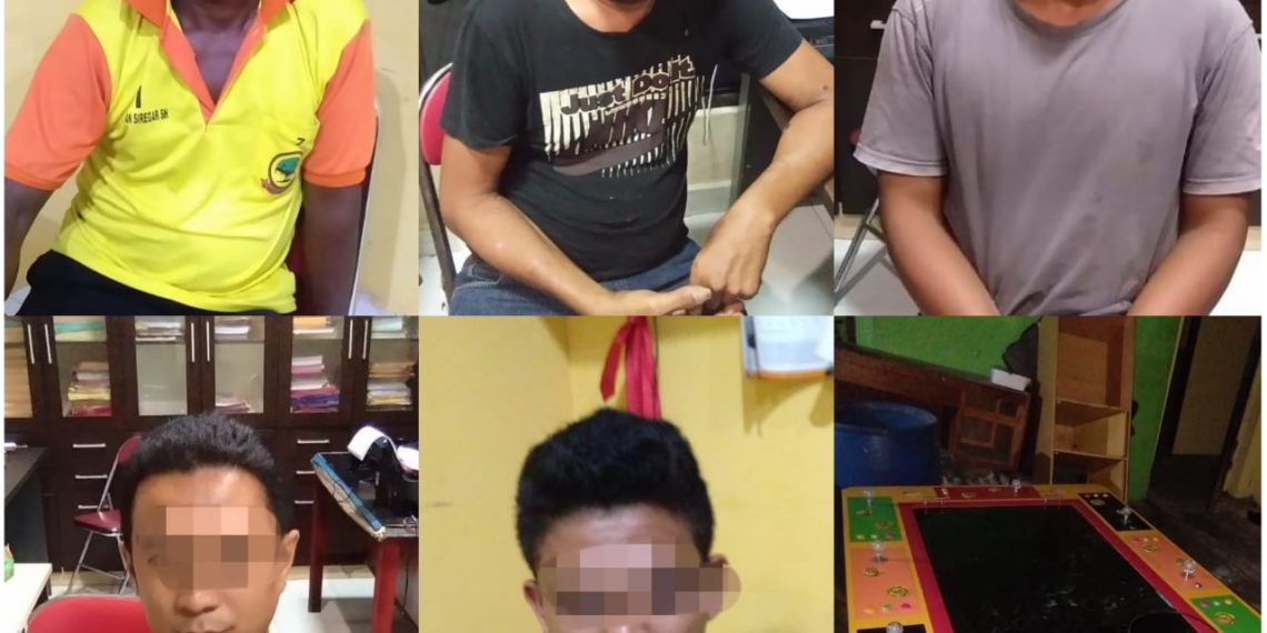 Sedang Asik Main Judi Mesin Ikan-ikan, 5 Pelaku Diciduk Tim Buser Polres Kampar