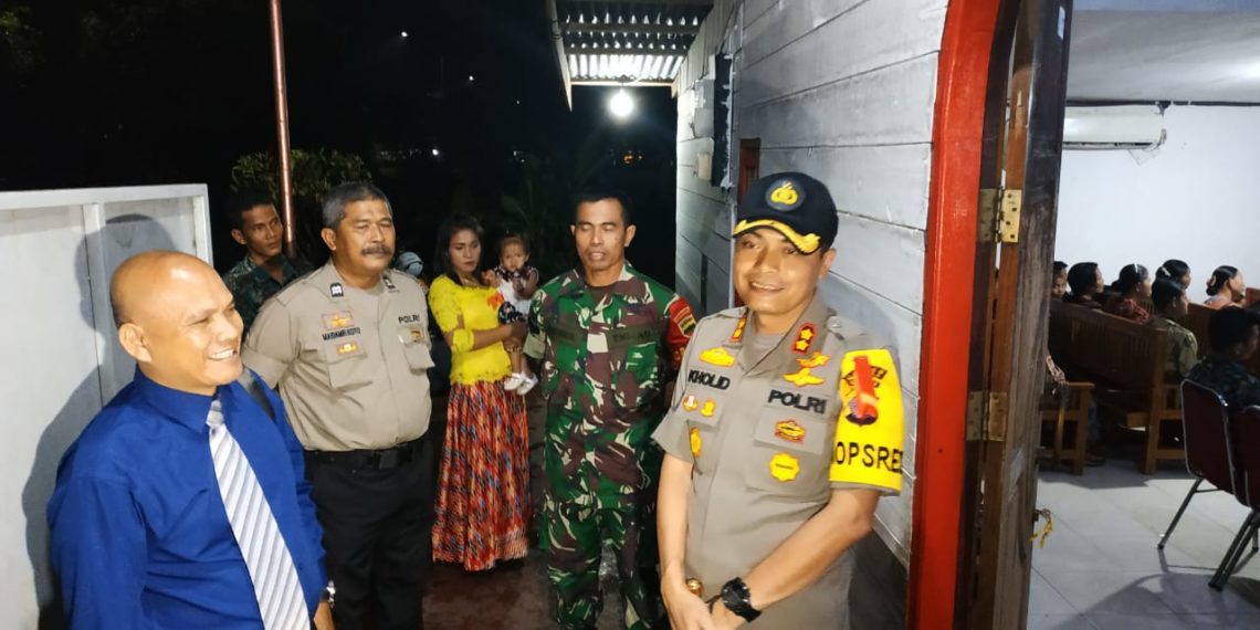 Kapolres Kampar Cek Pengamanan Malam Natal disejumlah Gereja di Wilayah Hukum Polres Kampar