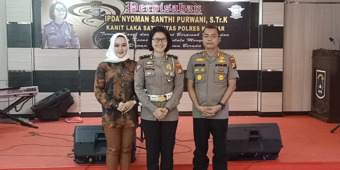Kapolres Kampar Lepas Kepindahan Ipda Nyoman Santhi ke Polda Metro Jaya