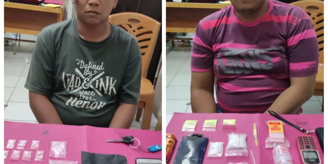 Resnarkoba Polres Kampar Tangkap 2 Tersangka di 2 TKP, Ditemukan Puluhan Paket Shabu