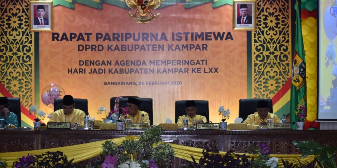 Peringati Hari Jadi Kabupaten Kampar ke-70, DPRD Kampar Gelar Sidang Paripurna Istimewa