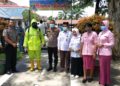 Cegah Penyebaran Covid-19, Polres Kampar Bersama Dinkes Lakukan Desinfeksi di Area Pelayanan Publik