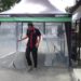 Antisipasi Penyebaran Covid-19, Setiap Tamu Polres Kampar Harus Lewati Box Sterelisasi