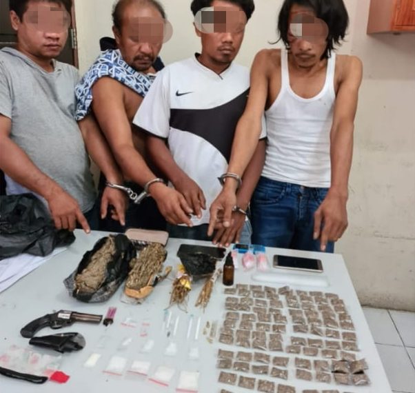 Dalam Sehari Resnarkoba Polres Kampar Ringkus 6 Tersangka di 3 Lokasi