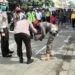 Polres Kampar Bersama TNI dan Pemda Lakukan Rekayasa Penertiban Pasar Ramadhan Cegah Covid-19