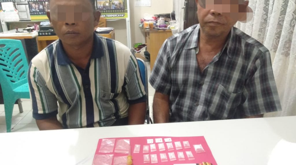Resnarkoba Polres Kampar Tangkap 2 Pengedar Shabu di Wilayah Kubang Jaya Siak Hulu