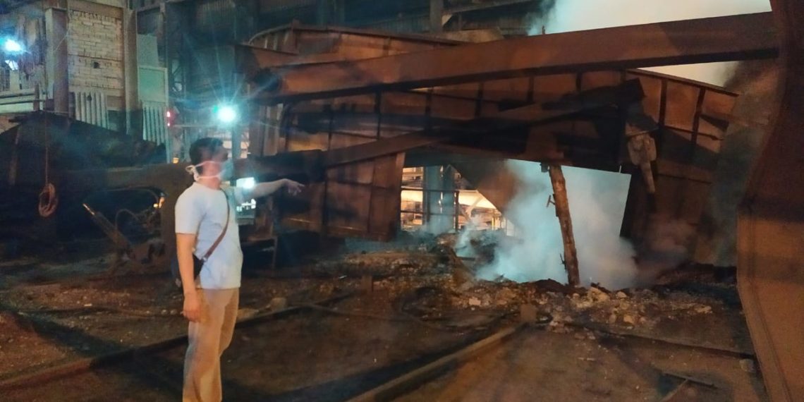 Terjadi Ledakan Tungku Peleburan Besi PT. RPS di Desa Baru Siak Hulu, 4 Karyawan Alami Luka-luka