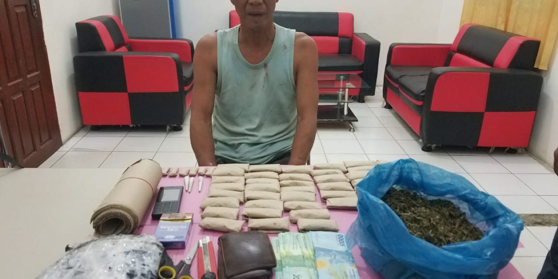 Tangkap Pelaku Narkoba di Desa Pantai Cermin Tapung, Petugas Temukan 0,6 Kg Daun Ganja Kering