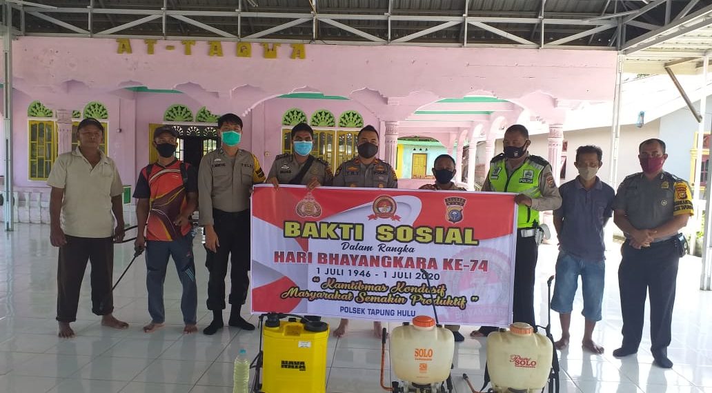 Jelang Hari Bhayangkara ke-74, Polres Kampar dan Polsek Jajarannya Lakukan Berbagai Kegiatan Sosial