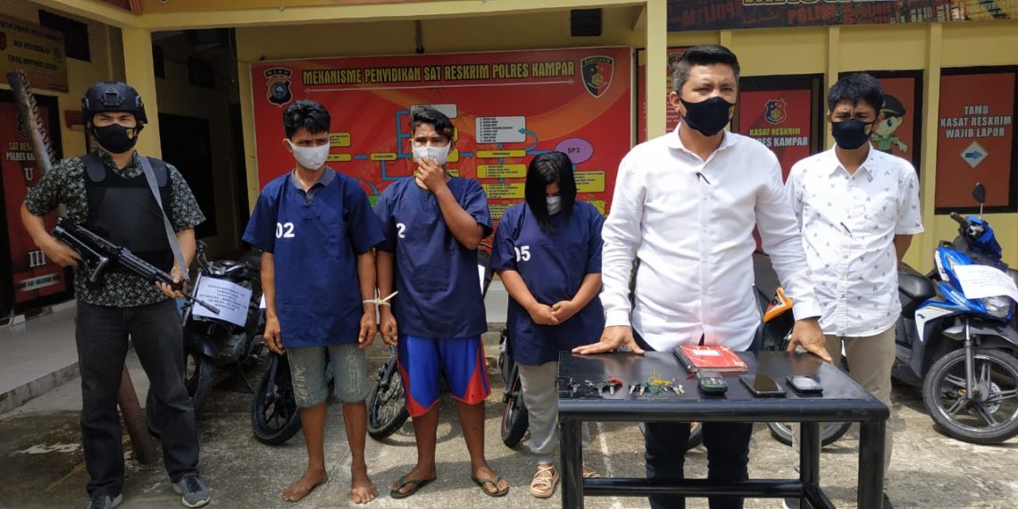 Polres Kampar Ungkap Komplotan Penadah Motor Curian Jaringan Pekanbaru, Kampar dan Inhil