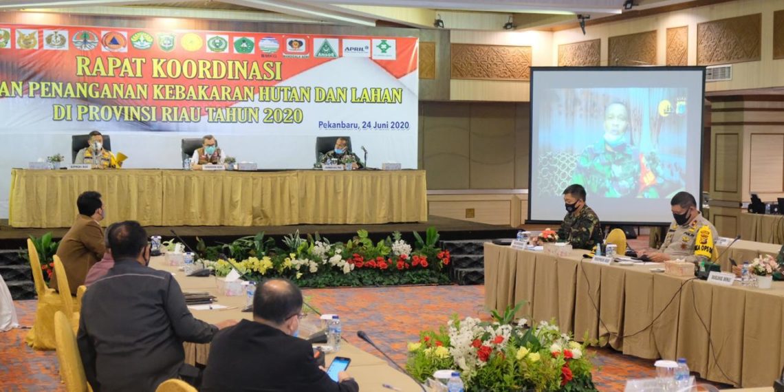 Tindaklanjuti Instruksi Presiden, Polda Riau Gelar Rapat Koordinasi Kesiapan Penanganan Karhutla 2020