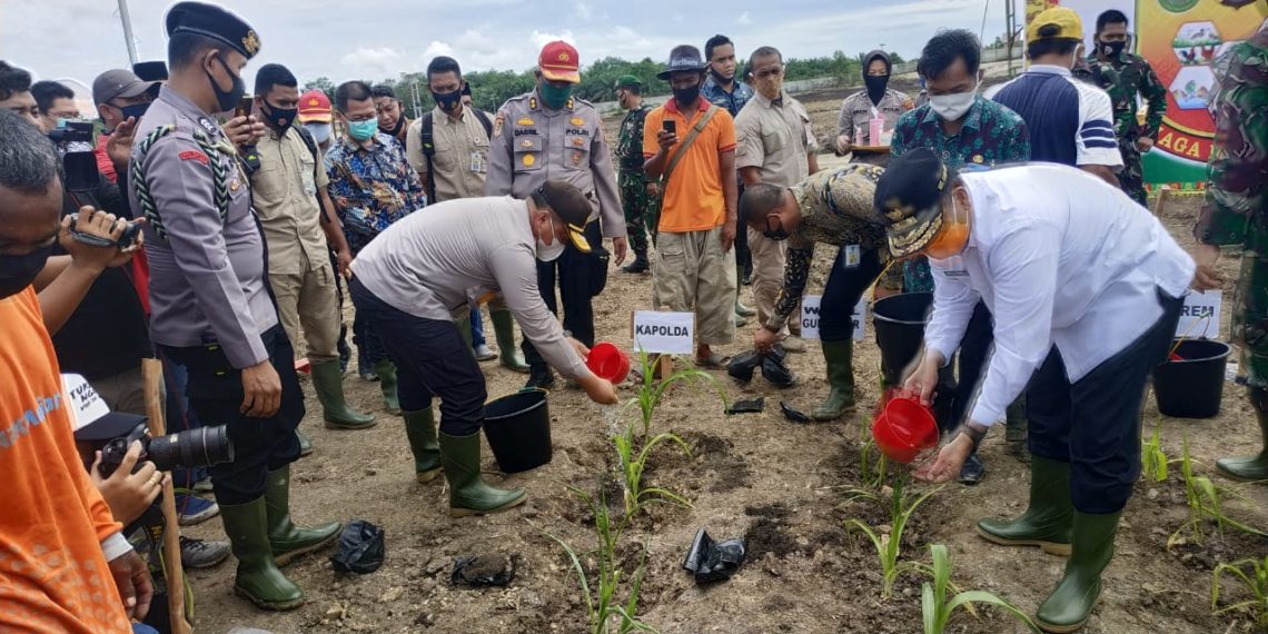 Dukung Ketahanan Pangan, Kapolda Riau Lounching Gerakan Jaga Kampung Program Kampung Tangguh Nusantara