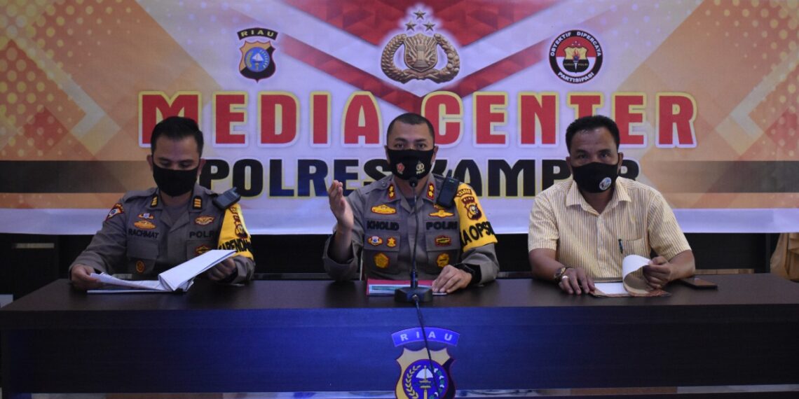 Kapolres Kampar Ekspos Ungkap Kasus Kriminalitas dan Kasus Narkoba Sebulan Terakhir