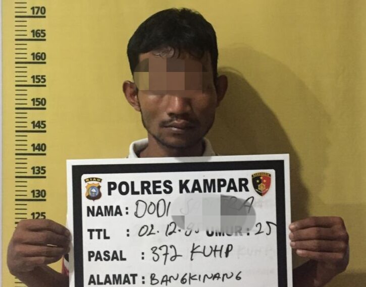 Tim Opsnal Polres Kampar Tangkap Salah Pelaku Penggelapan Motor, Modusnya Pura-pura Mau Beli