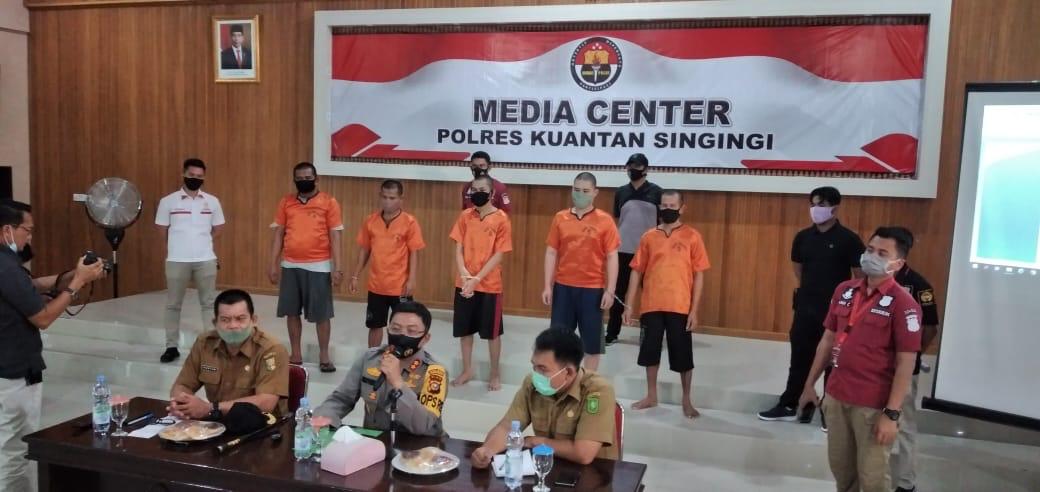 Polres Kuansing Dalami Dugaan Keterlibatan Tersangka Pembakar Alat Berat Sebagai Koordinator PETI