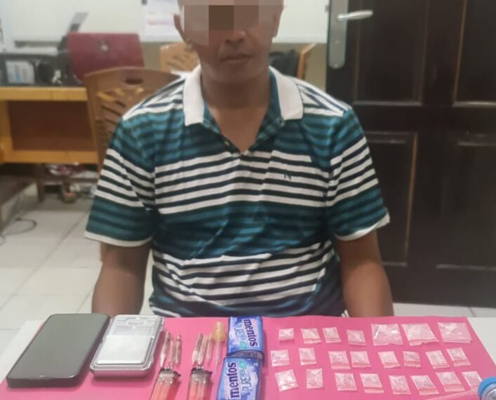 Resnarkoba Polres Kampar Tangkap Seorang Pengedar Shabu di Wilayah Sungai Pagar